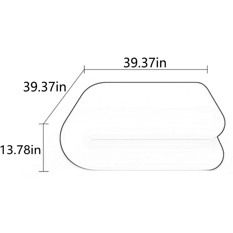 Table basse simple FRP Creative Book Design, H 13,78 po x L 39,37 po x l 39,37 po , Blanc