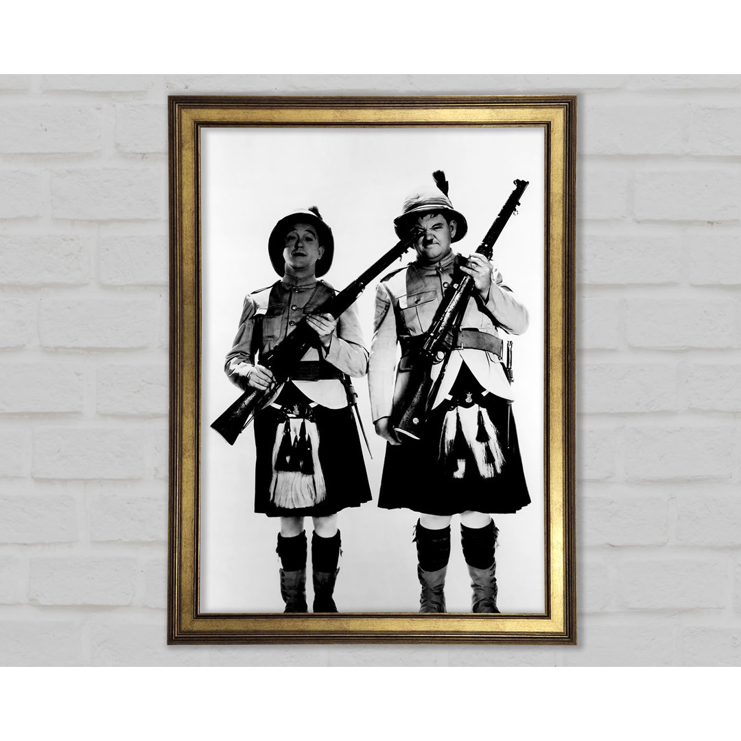 Laurel And Hardy Highland Scot - Einzelner Bilderrahmen Kunstdrucke