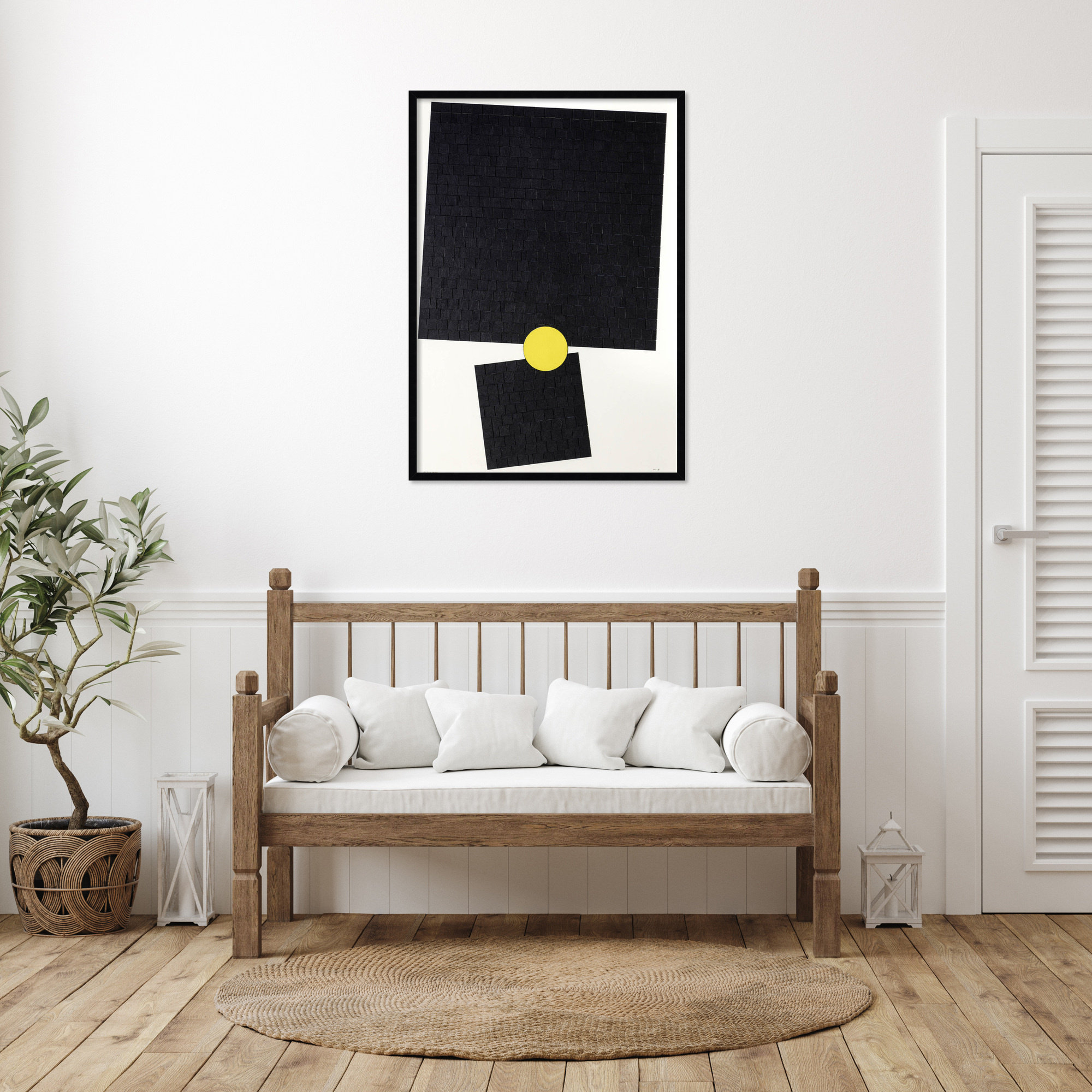 Her Divine Fulcrum by Alex Dunn, Black, 41" H x 29" W x 1" D