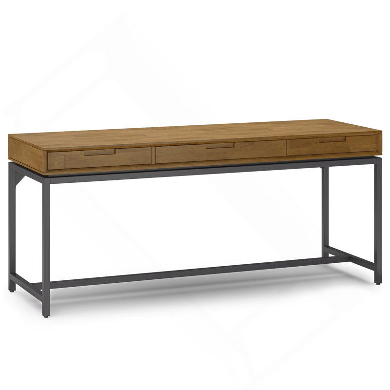 Banting - Bureau Mid Century - Brun selle moyen, Brun foncé / gris