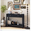 Console étroite en bois avec tiroirs et tablette de rangement pour l'entrée, le couloir et le salon