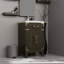 Meuble-lavabo simple en chêne brun avec comptoir en acrylique fabriqué à la main-754522139