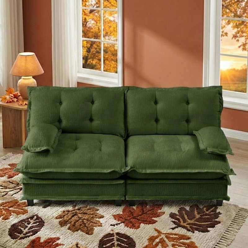 Boneless 77 " Loveseat Cloud Sofa Couches For Living Room 2 Seater Removable Oversized Loveseat Sofa Couch For Small Space, Apartment