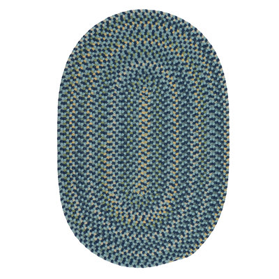 Tapis bleu tressé Glafira
