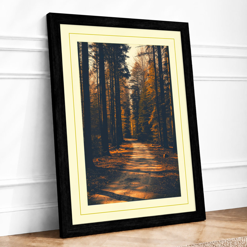 Forest Path Scandinavian - Print, A1 - 84.1 x 59.4 cm, Black