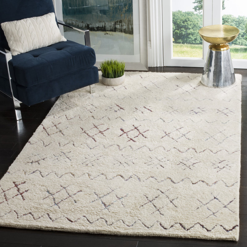 Powell Hand Tufted Performance Abstract Rug, Rectangle 5' x 8'