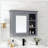 Wall Mounted Medicine Cabinet Mirror 3 Open Shelves-66837053