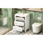 Meuble-lavabo blanc 24 po avec lavabo en céramique 24 po, 3 tiroirs, style rétro élégant, lavabo facile à assembler et structure en bois de pin massif, tiroirs pour un rangement efficace