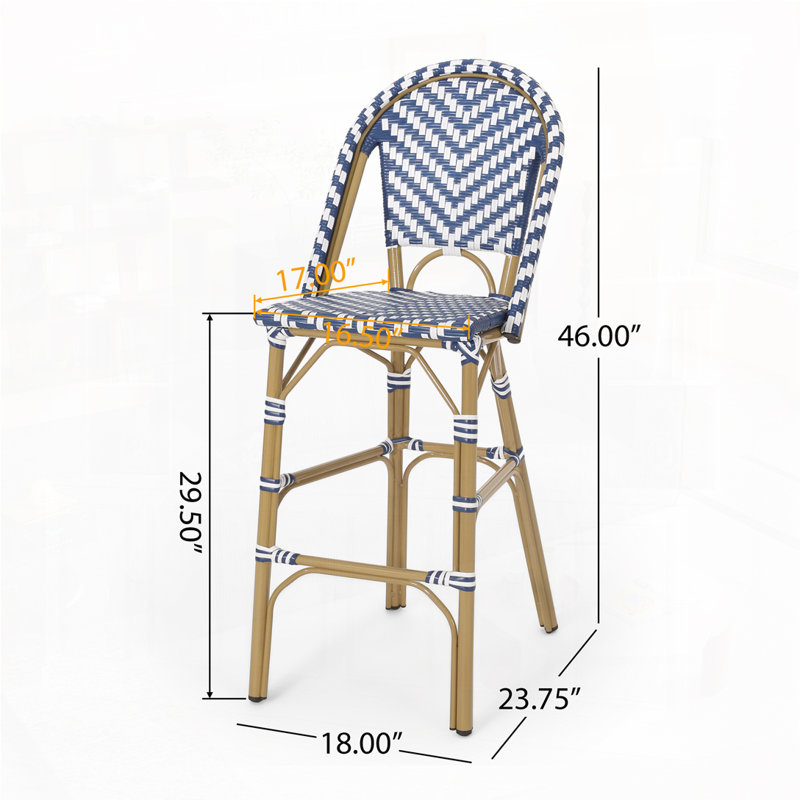 Tabourets de bar en rotin PE