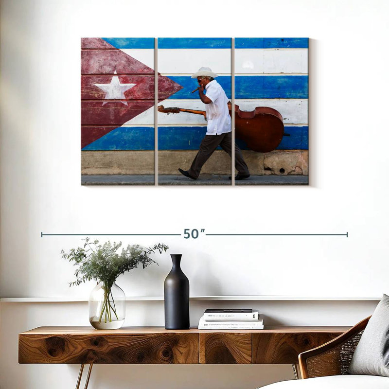 Abarca Cuban Cellist, 24" H x 38" W