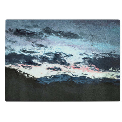 Glass Mountain Below The Clouds Chopping Board