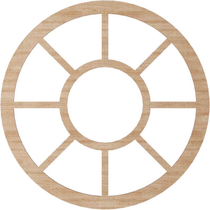Médaillon de plafond Grace, Aulne, H 30 po x l 30 po x P 0,38 po