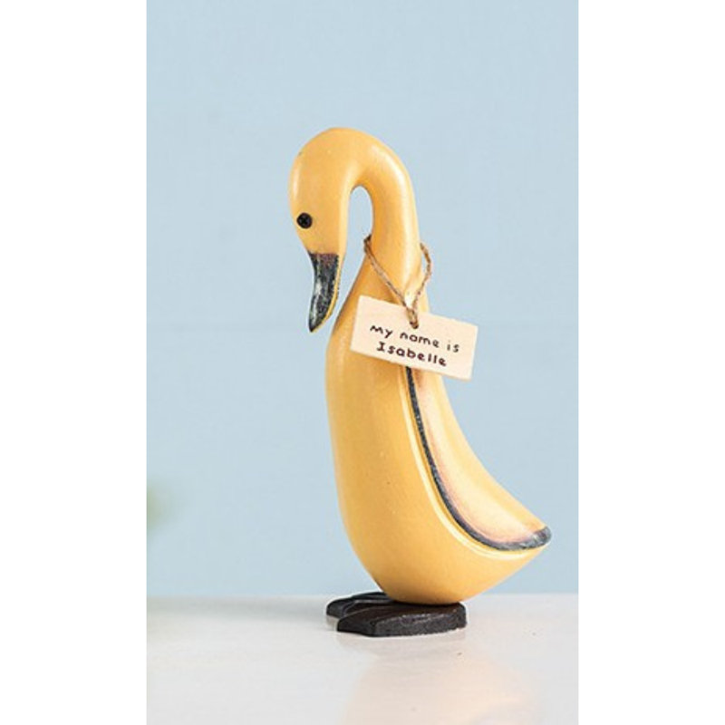Handcrafted Wooden Duck Figurine – Millie