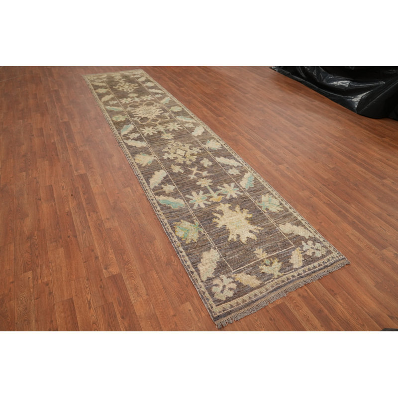 Tapis de couloir gris Oushak