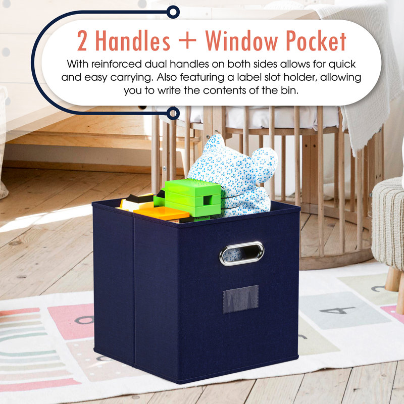 Bac en carton pliable, Bleu marine