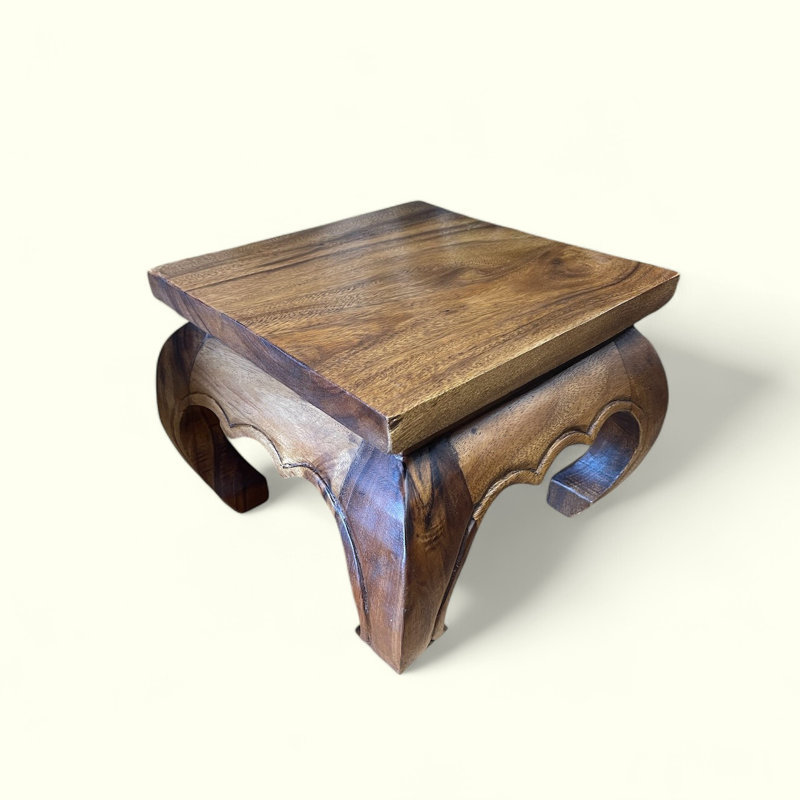 Gratiana Solid Wood End Table, Natural, 10" H x 12" L x 12" D