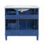 Meuble-lavabo moderne bleu 36 po avec lavabo en céramique, portes à fermeture douce et 4 tiroirs pour un rangement efficace-528921164
