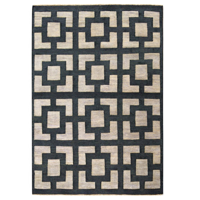High-Quality Hand-Knotted Blue Area Rug