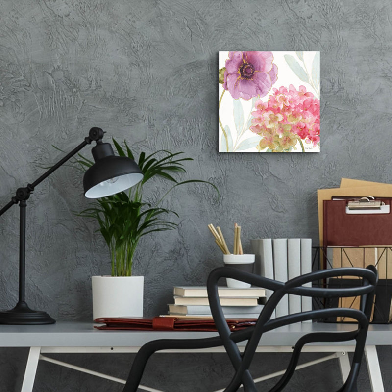 «Rainbow Seeds Flowers V» par Lisa Audit, art mural en verre acrylique, H 12 po x l 12 po x P 0,13 po
