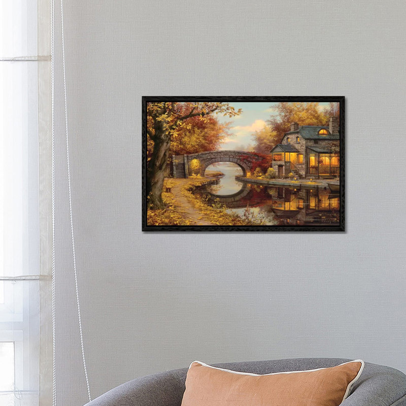 Tranquility 1 Piece Painting on Canvas, 66.04 cm H x 45.72 cm W, Black Framed Canvas