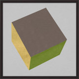 Cube With Gold 8 Print