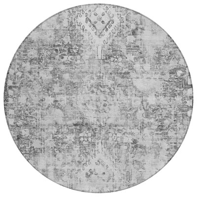 Lurea Gray Washable Indoor-Outdoor Rug - 
