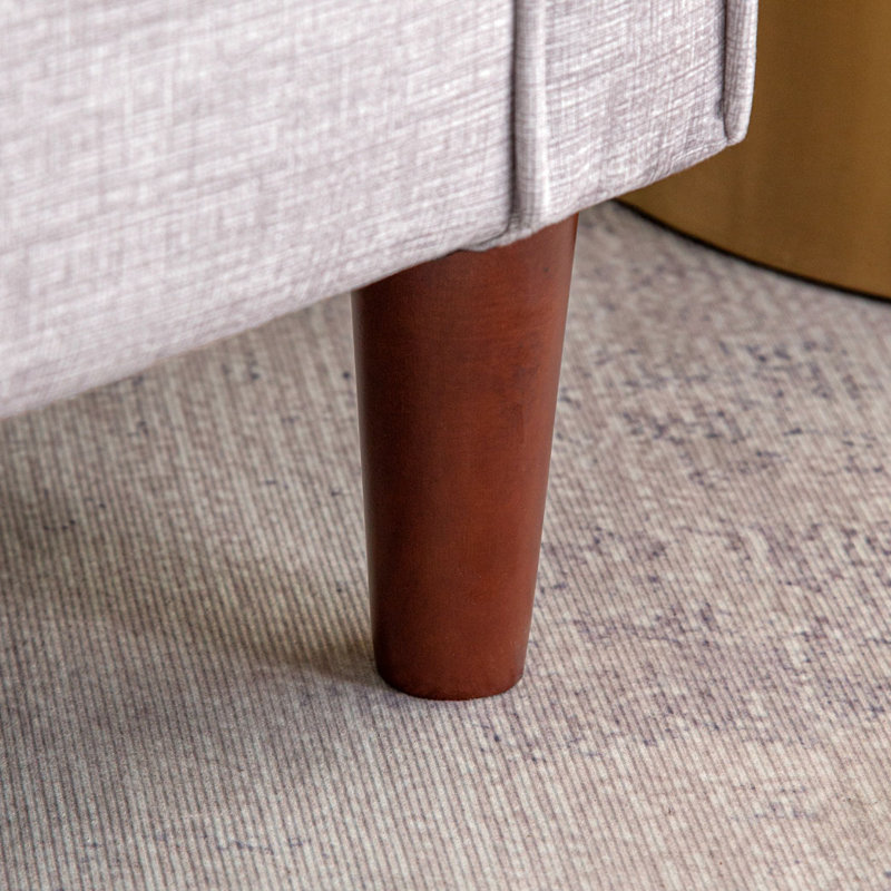 Ruthee Upholstered Armchair, Light Gray 100% Linen