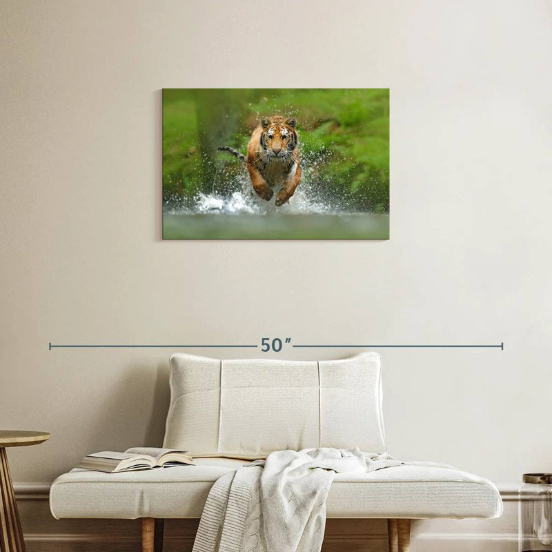 Running Tiger, 20" H x 30" W