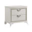Table de chevet 2 tiroirs blanc antique pour opulence de chambre à coucher de luxe moderne