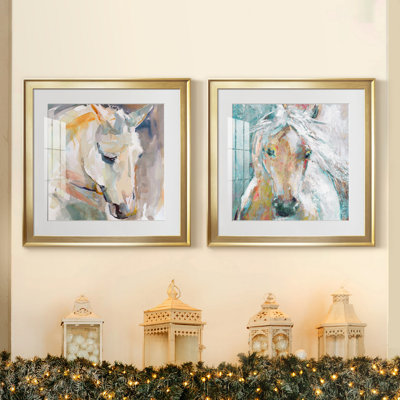 Beautiful Contemplation - ensemble de 2 reproductions d'art encadrées