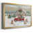 Toile avec cadre flottant or