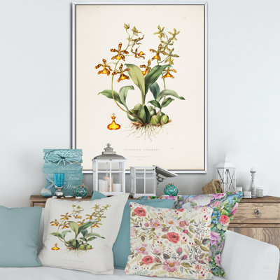 Fleur rétro I - peinture sur toile