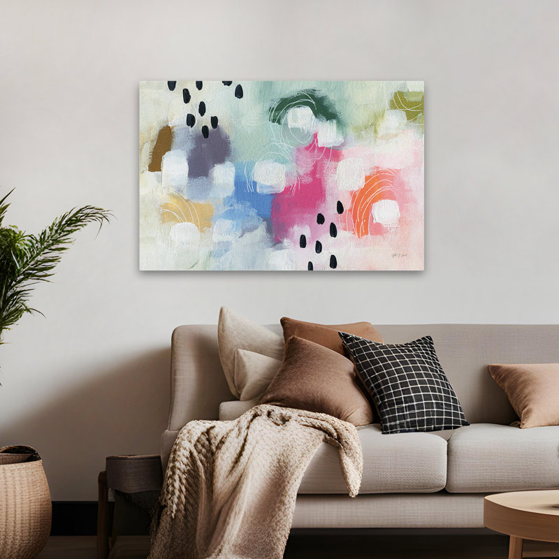 Abstract Bright - Happy Days, 32" H x 48" W