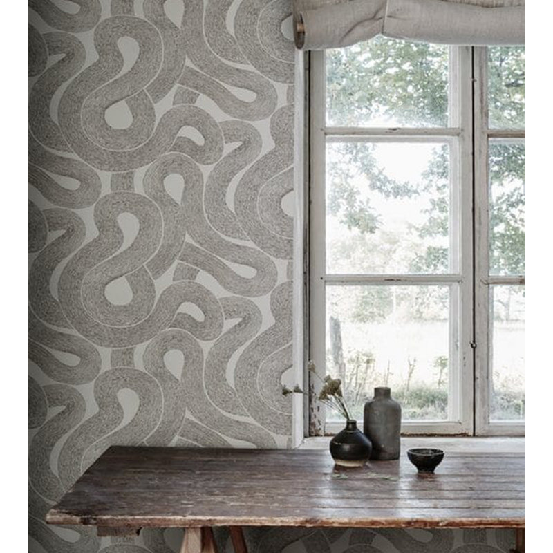Nippon Abstract Wallpaper Roll, White