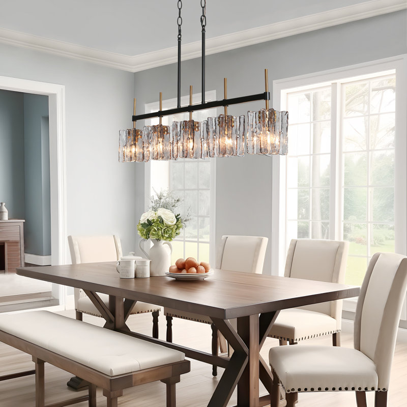 Quitman 5-Light Gold/Black Kitchen Island Pendant