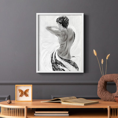 Solitude Sketch II Framed Print - Solid Wood