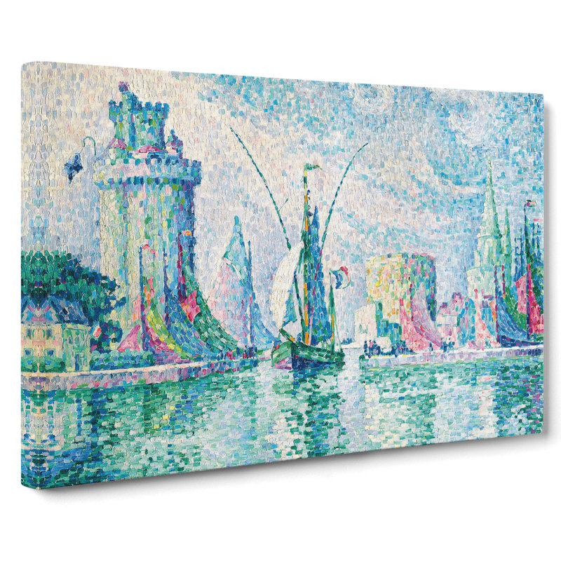 Green Towers Rochelle by Paul Signac - Wrapped Canvas Painting, 35cm H x 50cm W x 3cm D