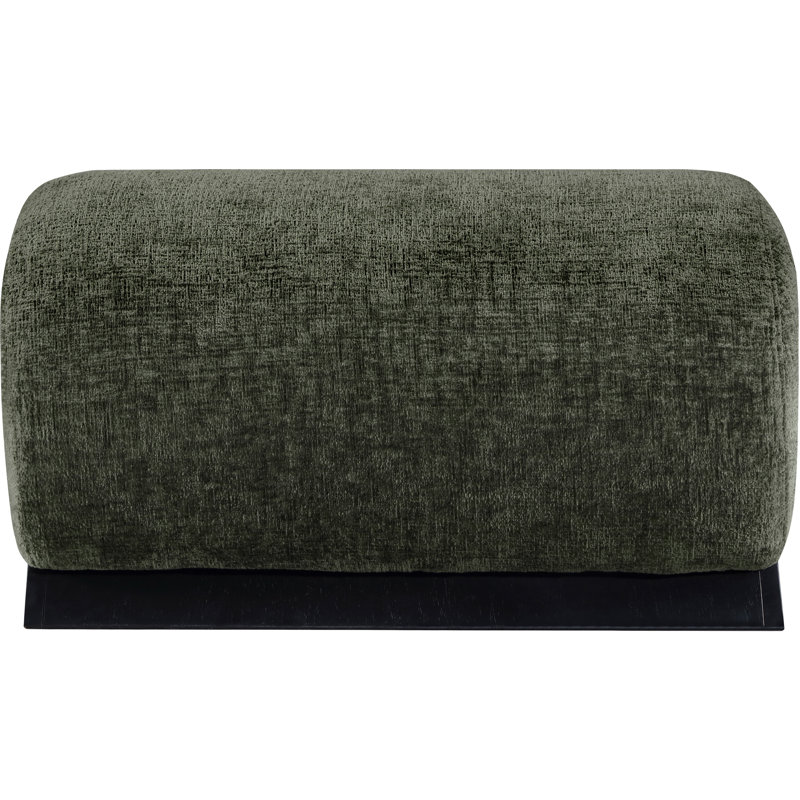 Repose-pieds Akira, Tissu de polyester vert, Noir