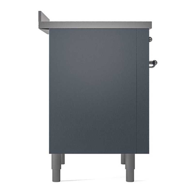 ILVE Nostalgie II 36 in Induction Range, Blue Gray/Chrome