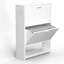 Grande armoire à chaussures 2 tiroirs en acier Gursharon, range-chaussures autoportant-99948116