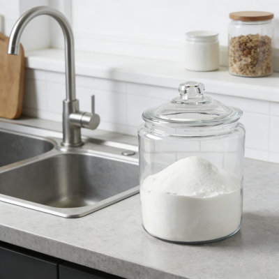 2 Gallon Glass Jar With Airtight Lid, Includes Chalkboard Labels & Chalk, Clear Wide Mouth Storage Container For Kitchen Pantry Organization