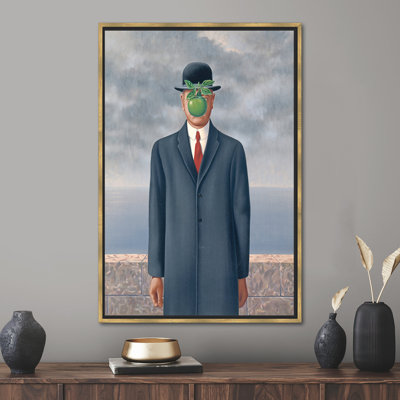Surreal 3D Canvas Print of The Son of Man - Personalized Baby Gift Poster