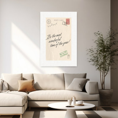 «Most Wonderful Post card Rustic Vintage Abstract Winter», reproduction d'art murale