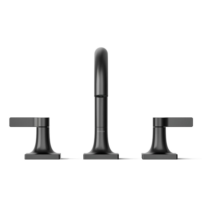Venza Widespread Bathroom Sink Faucet 1.2 GPM, Matte Black