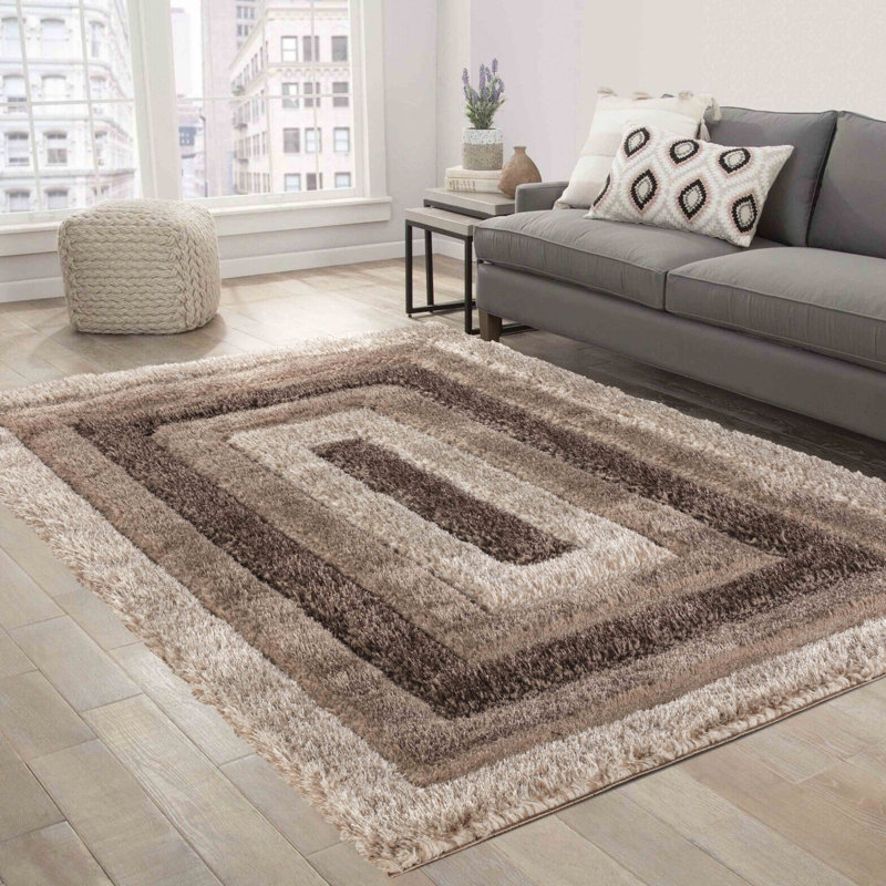 Kiawah Geometric Shag Area Rug, Rectangle 160 x 230cm