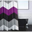 Rideau de douche en polyester à chevrons-793517272