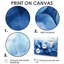 «Blue Delicate Flower Petals», ensemble de 3 herbes murales-495773928-495773933-495773935