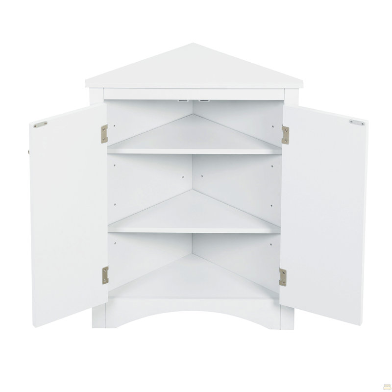 Armoire de rangement triangulaire pour salle de bain avec tablettes réglables, armoire de plancher autoportante pour la cuisine à domicile