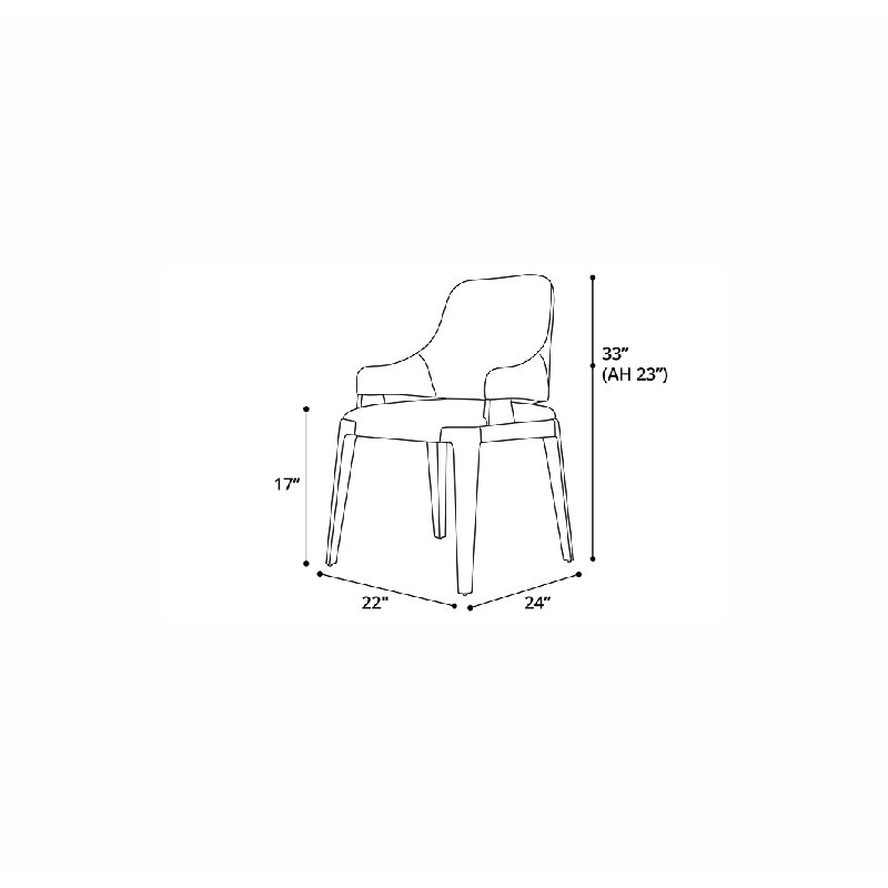 Chaise de salle à manger Bobby-Joe en tissu gris tempête et frêne grillé, Gris orage