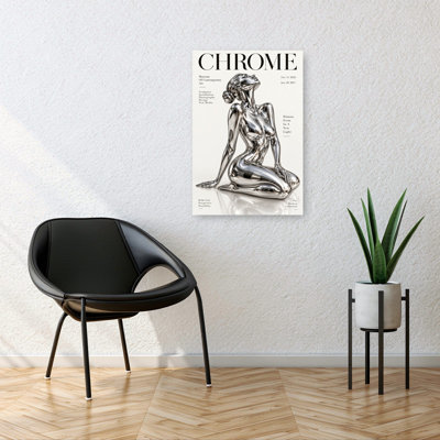 Woman Sculpture Contemporary Elegant Modern Wall Art Print 1 Piece Wrapped Canvas Wall Art